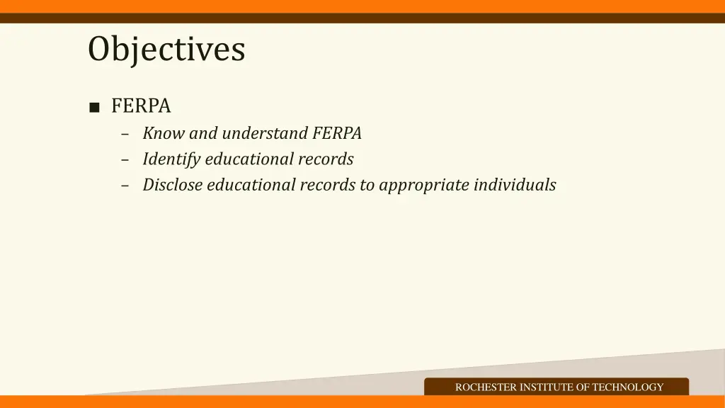 objectives