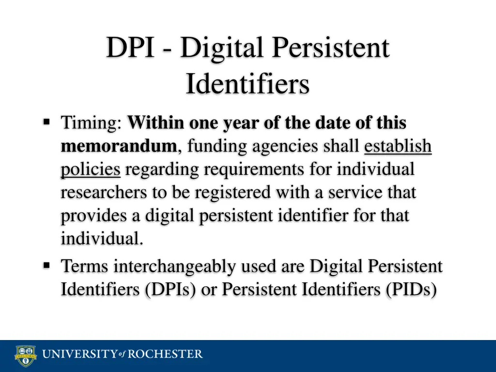 dpi digital persistent identifiers