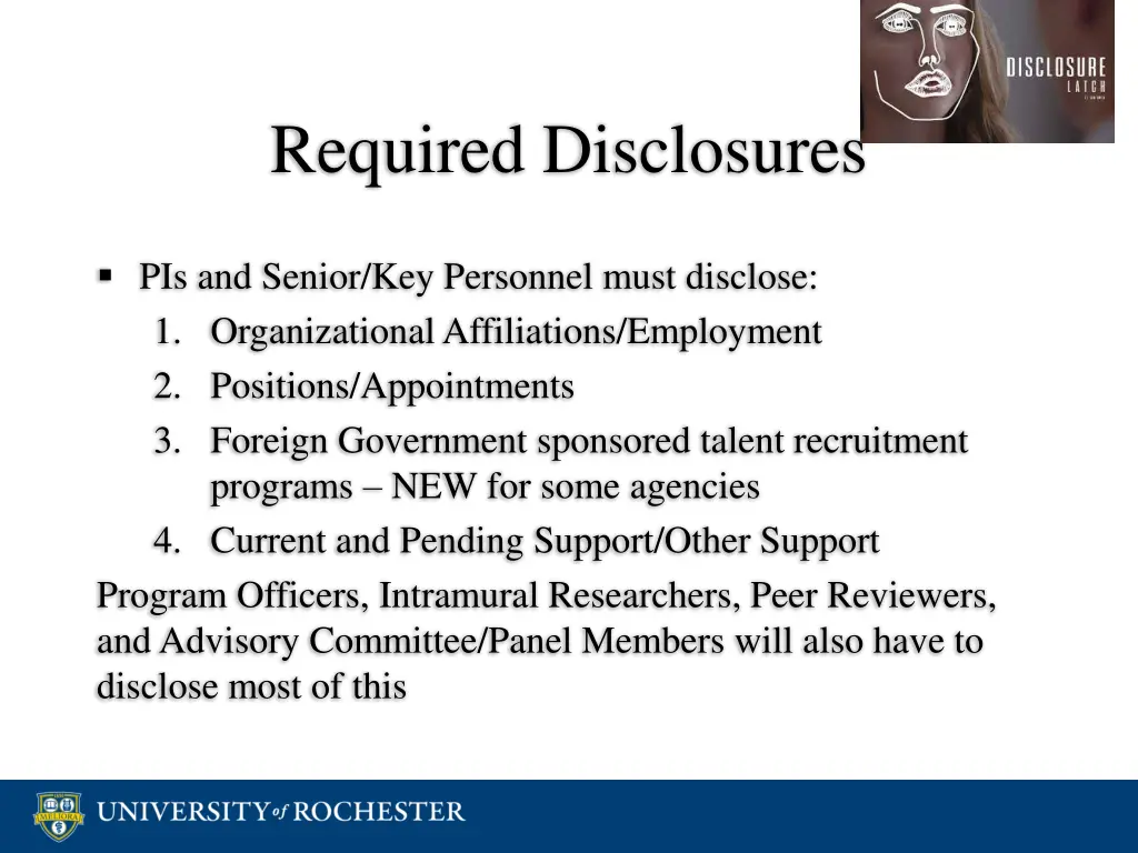 required disclosures