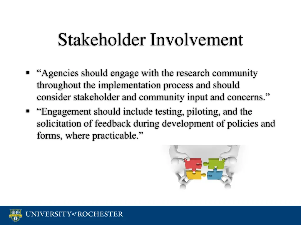 stakeholder involvement