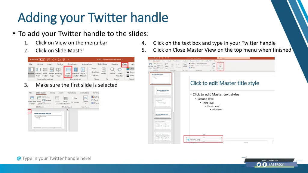 adding your twitter handle adding your twitter