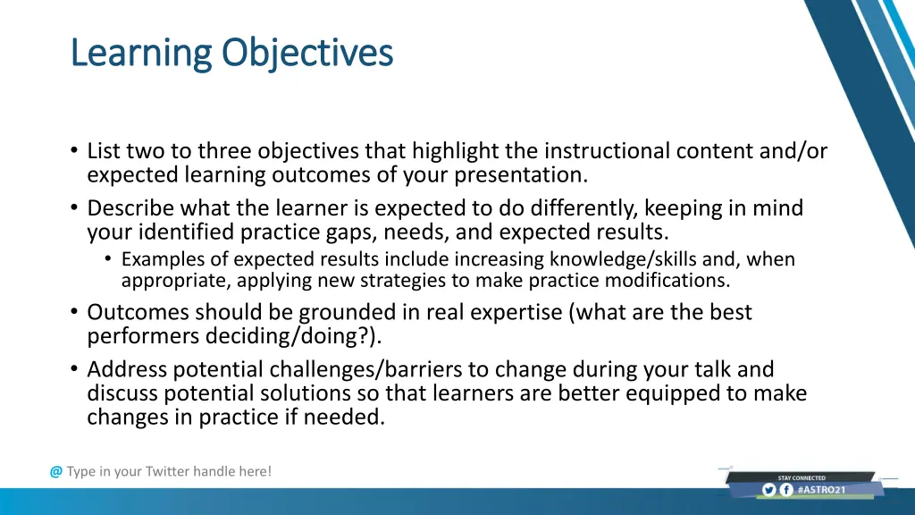 learning objectives learning objectives