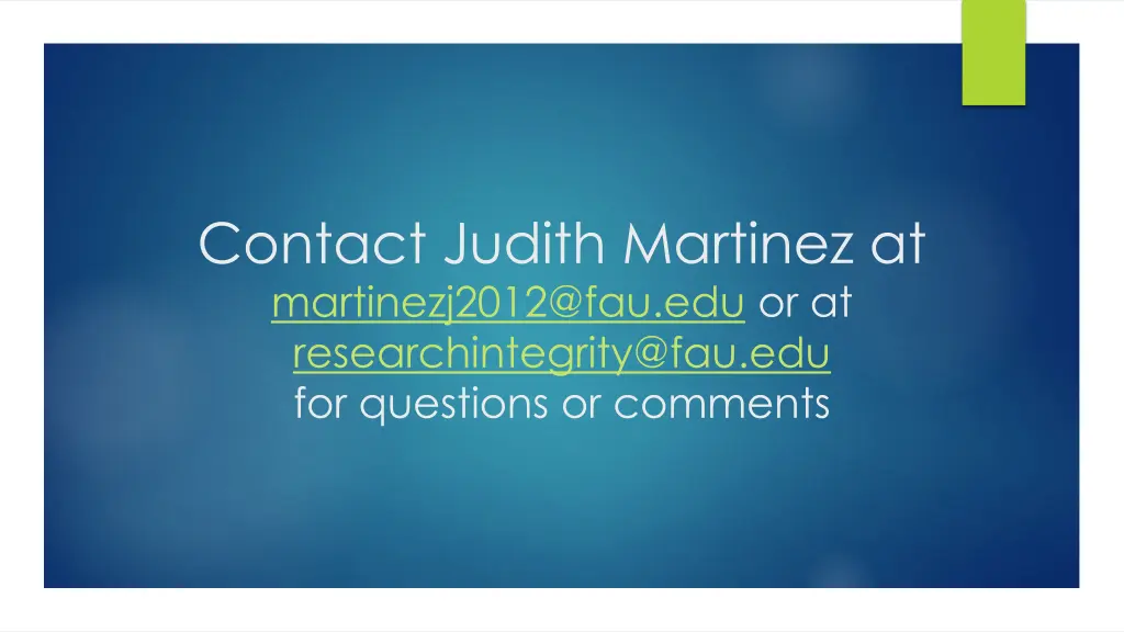 contact judith martinez at martinezj2012@fau