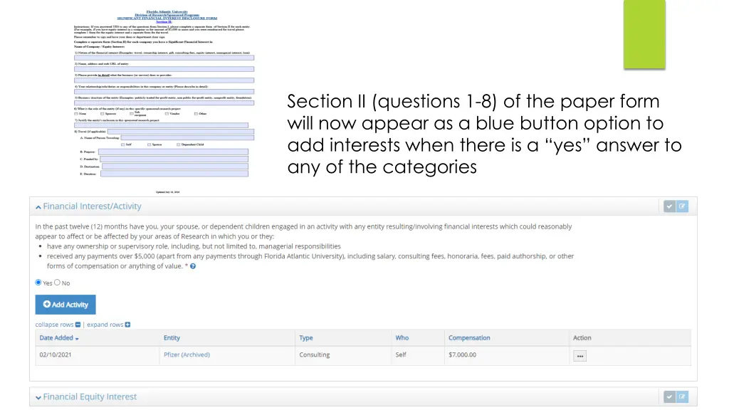 section ii questions 1 8 of the paper form will