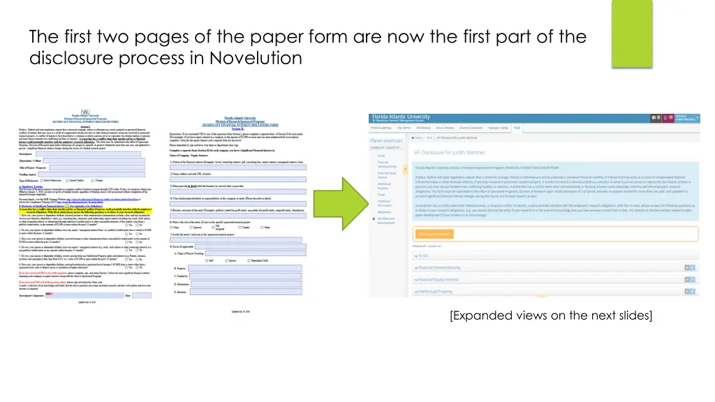 the first two pages of the paper form