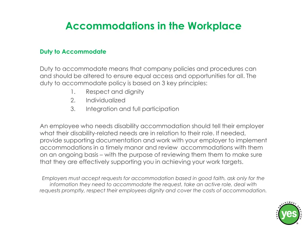 accommodations in the workplace 1