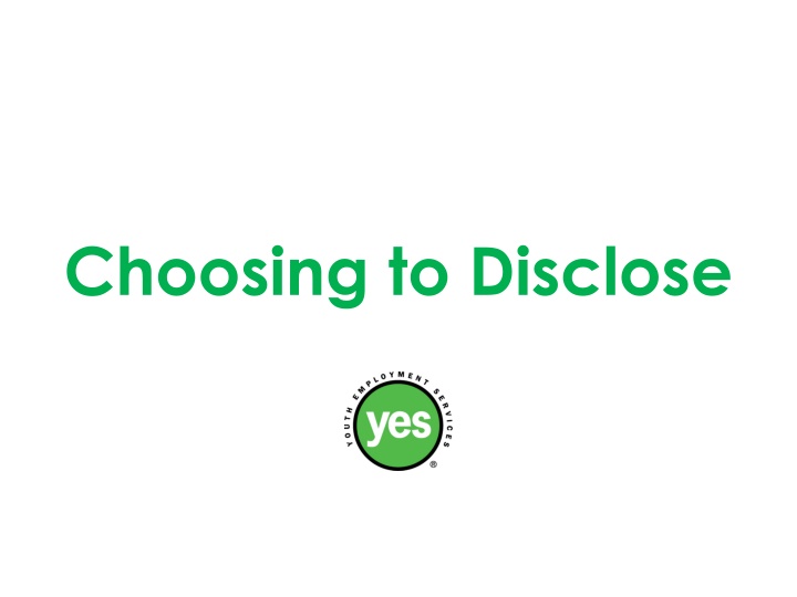 choosing to disclose