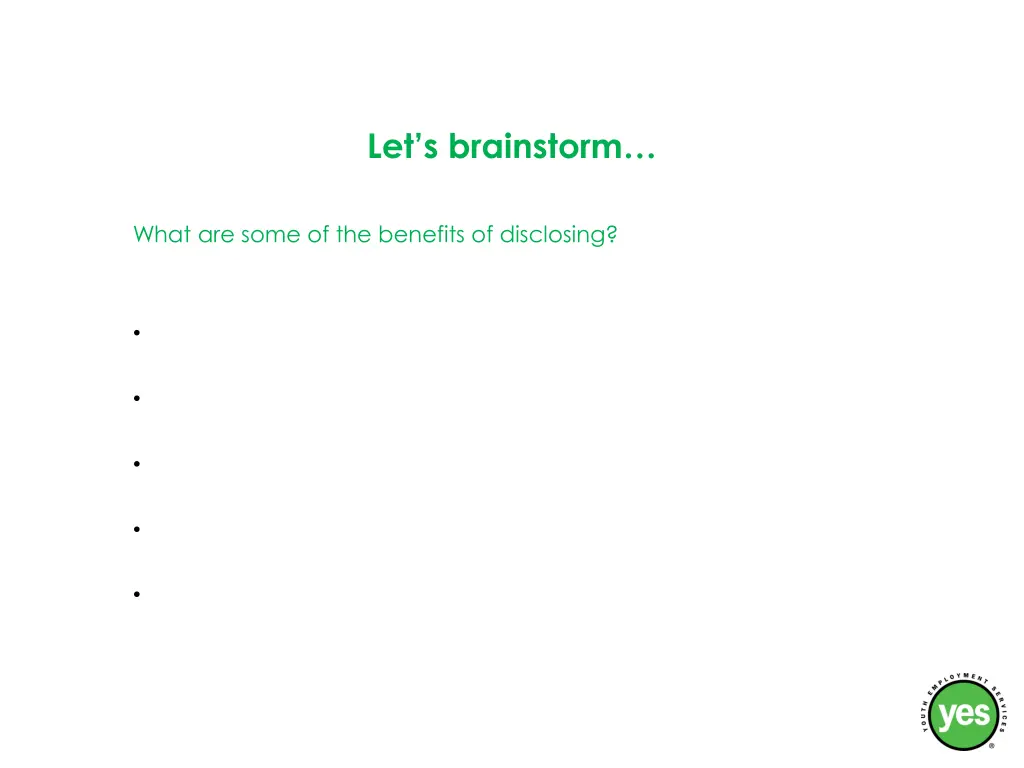 let s brainstorm