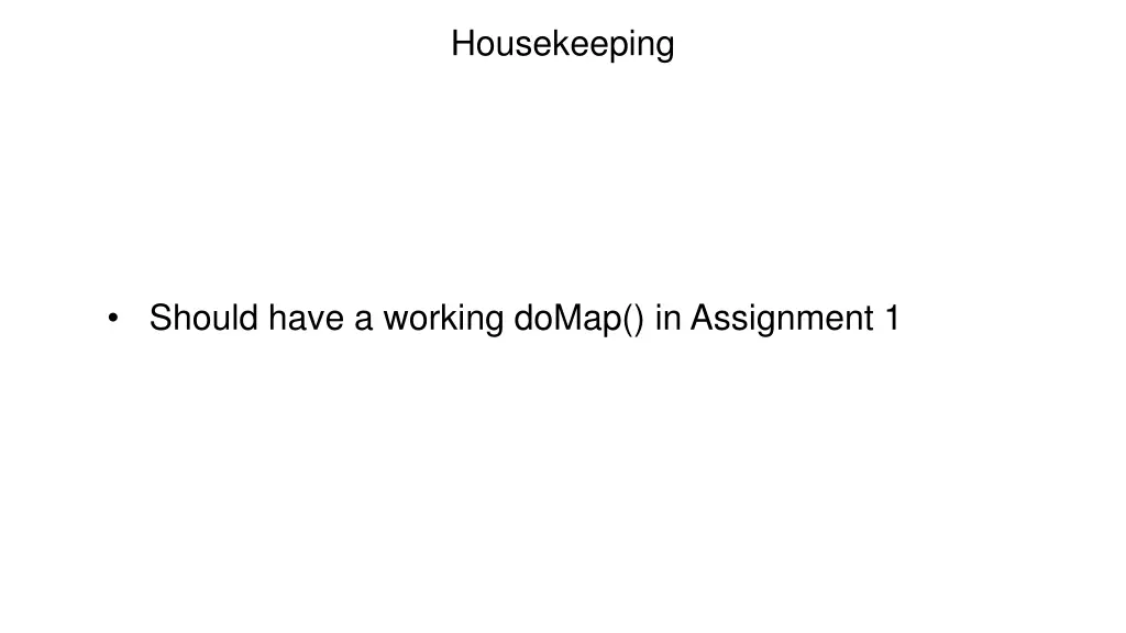 housekeeping