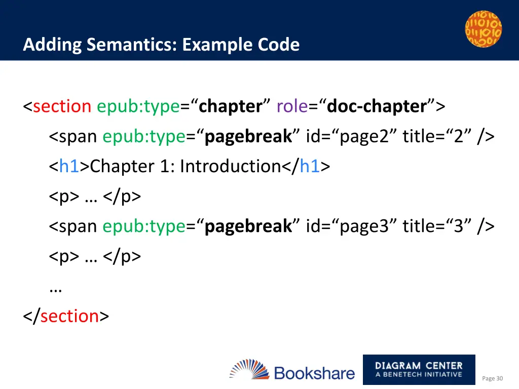 adding semantics example code