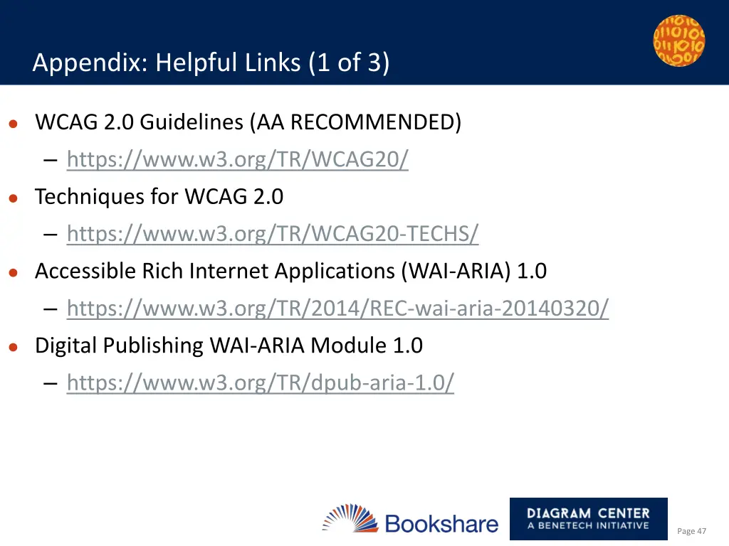 appendix helpful links 1 of 3