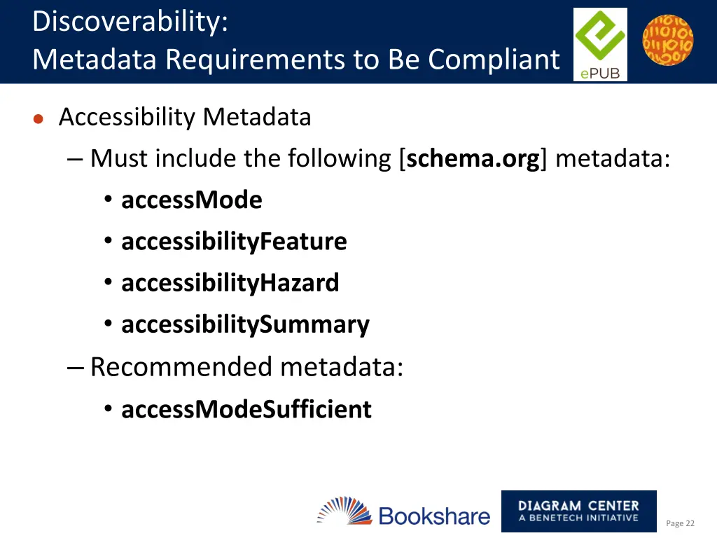 discoverability metadata requirements