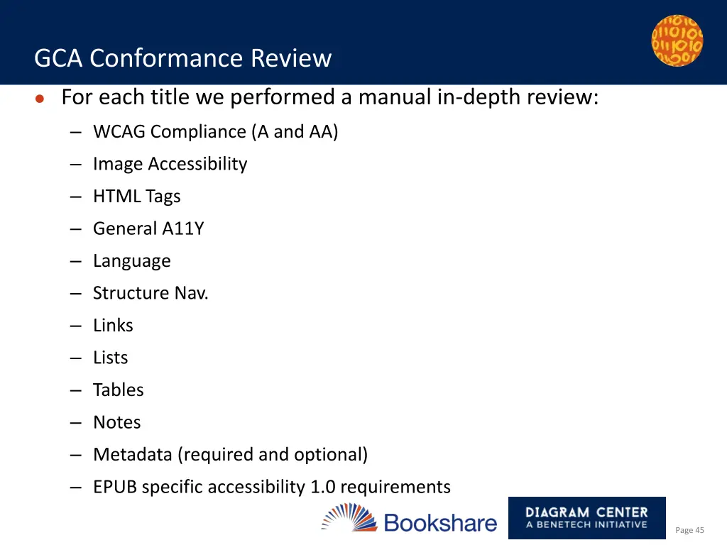 gca conformance review