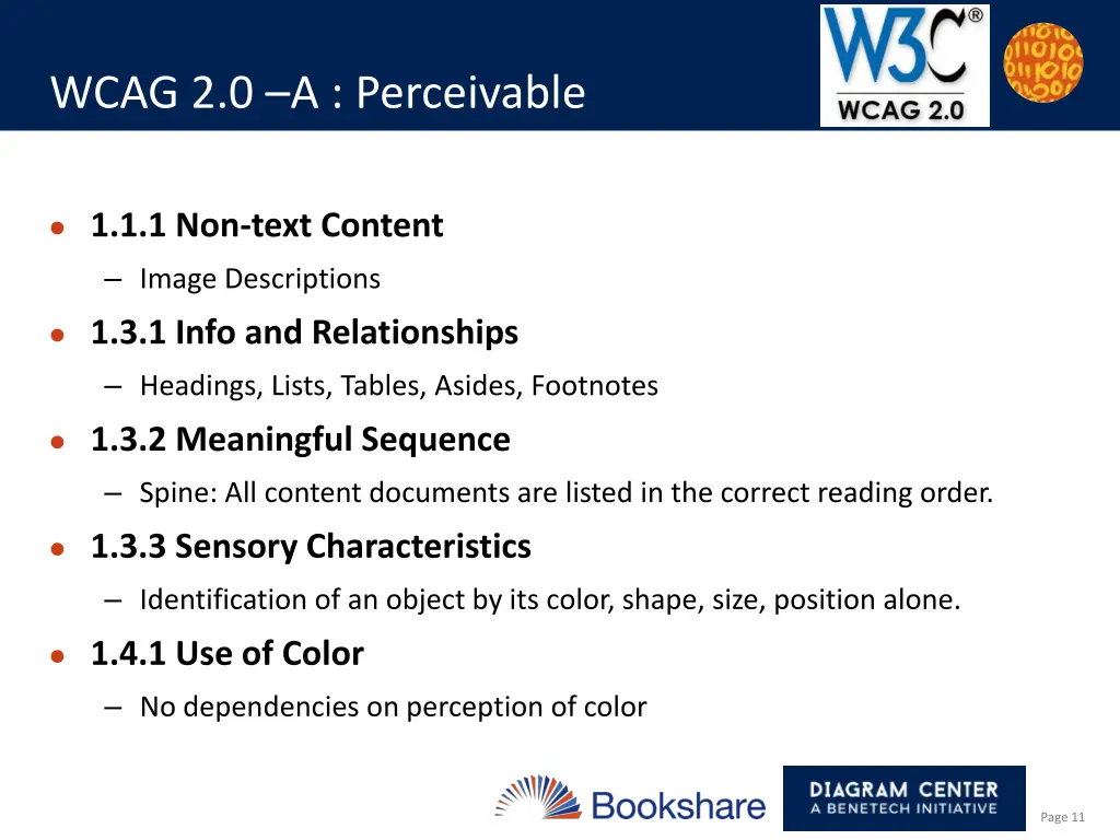 wcag 2 0 a perceivable