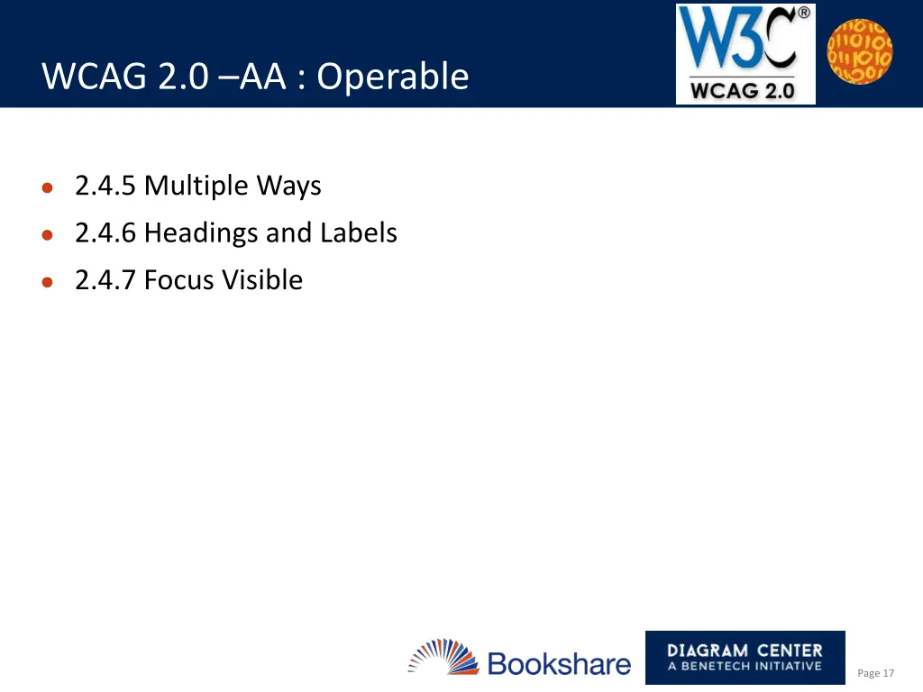 wcag 2 0 aa operable