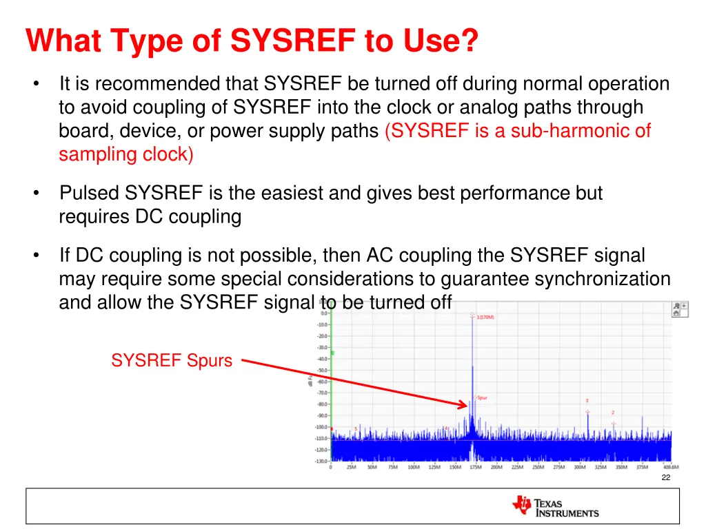 what type of sysref to use