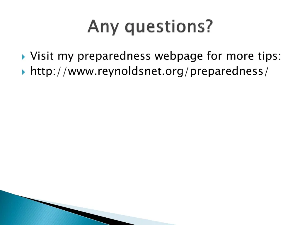 visit my preparedness webpage for more tips http