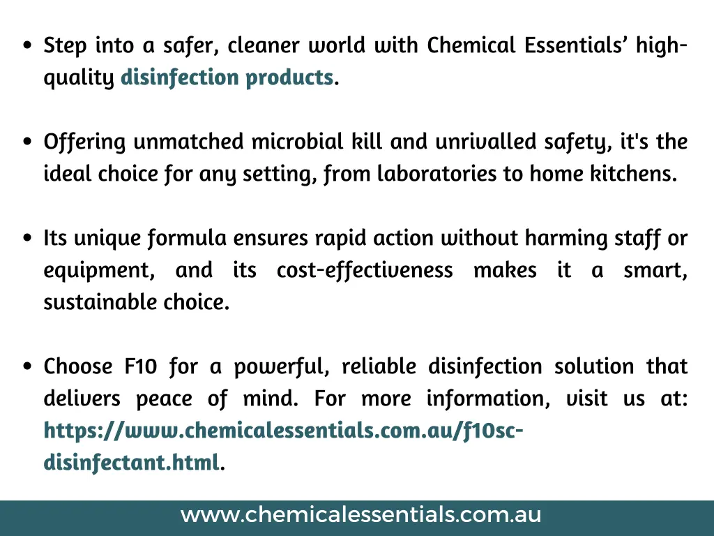 step into a safer cleaner world with chemical