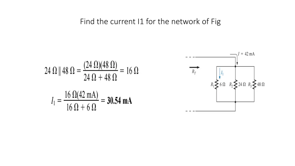 find the current i1 for the network of fig