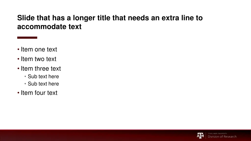 slide that has a longer title that needs an extra