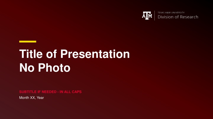 title of presentation no photo