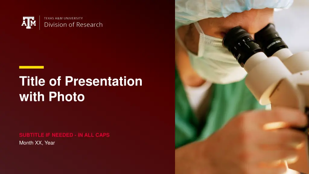 title of presentation with photo