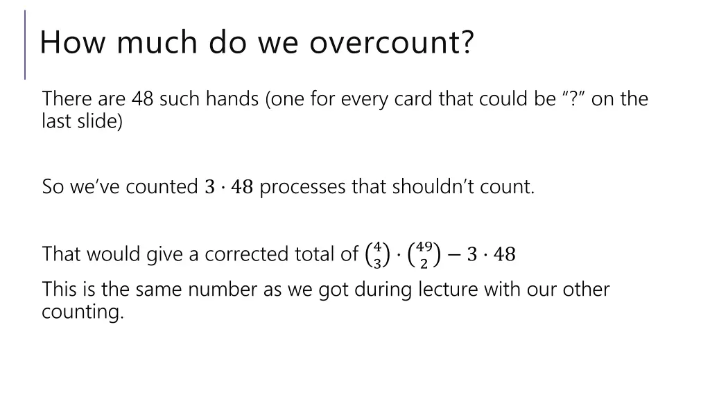 how much do we overcount