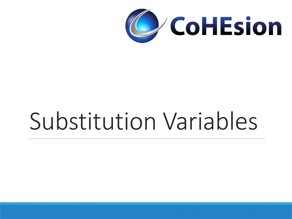 substitution variables