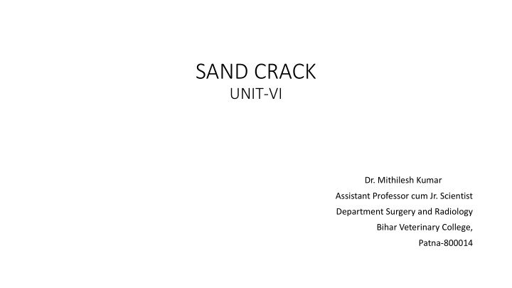 sand crack unit vi