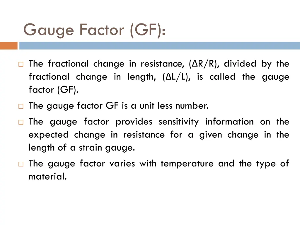 gauge factor gf