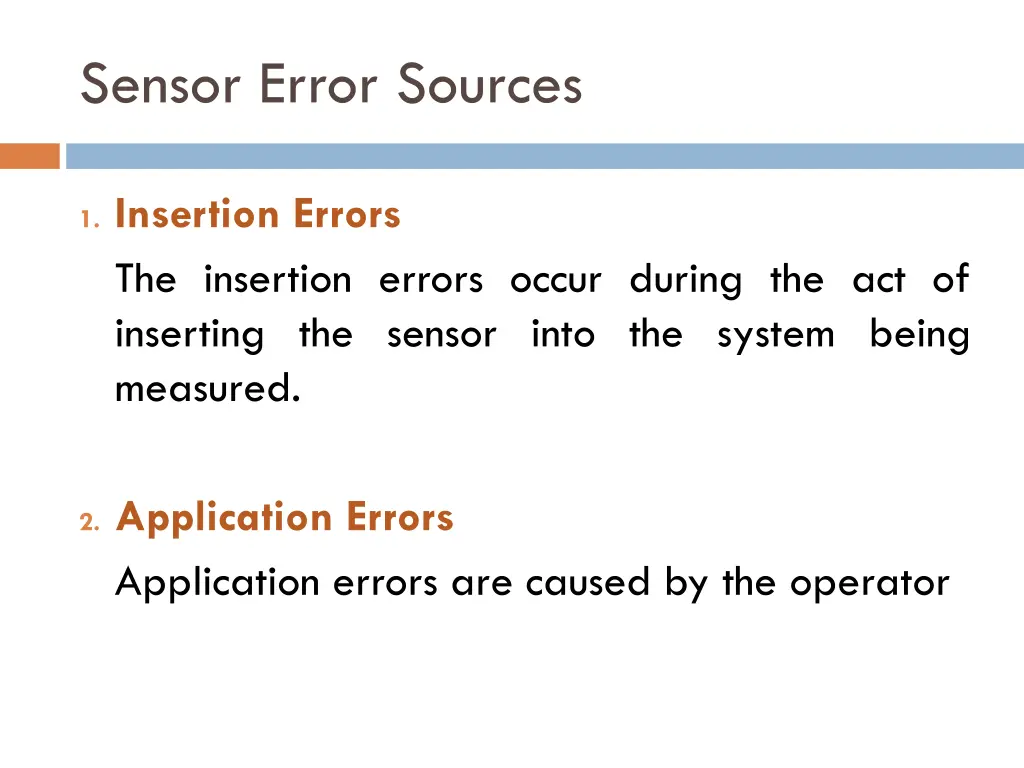 sensor error sources 1