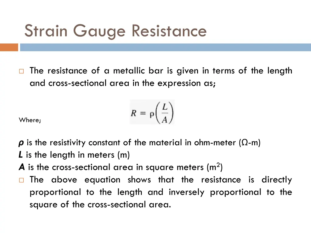 strain gauge resistance