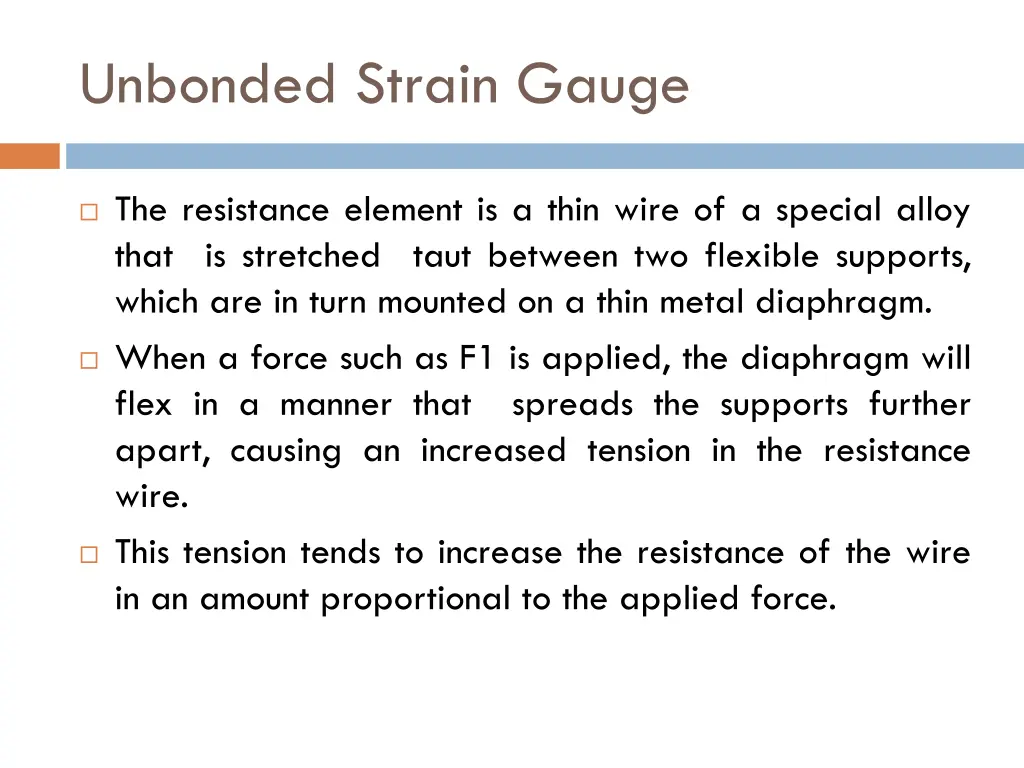 unbonded strain gauge