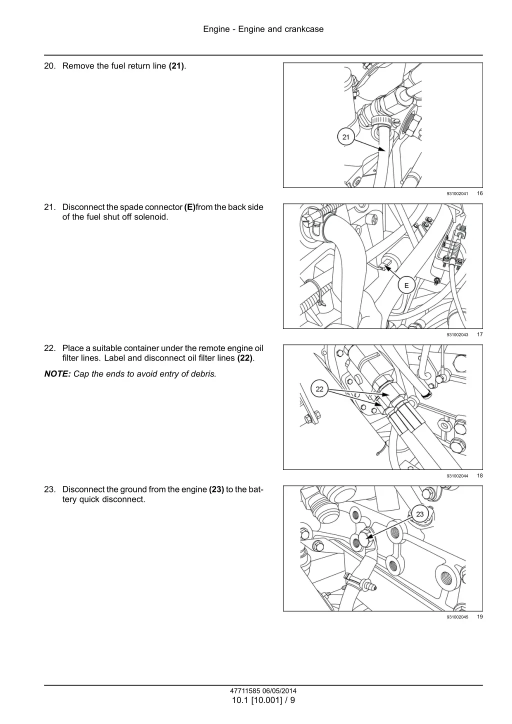 engine engine and crankcase 6