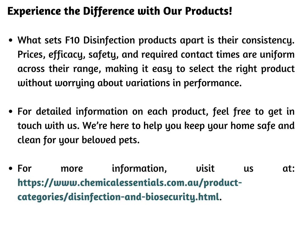 experience the difference with our products