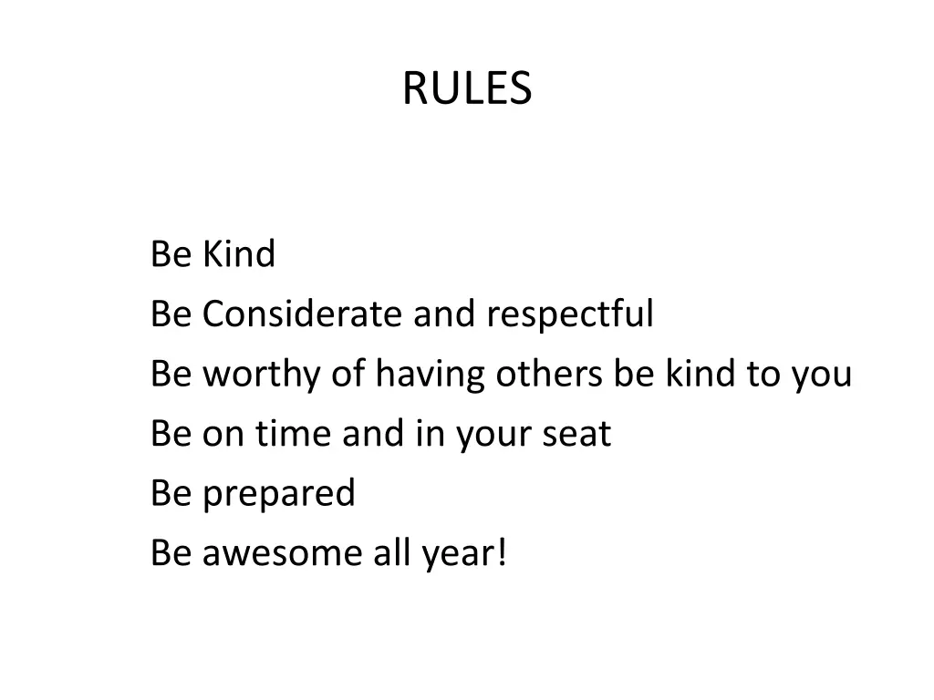 rules