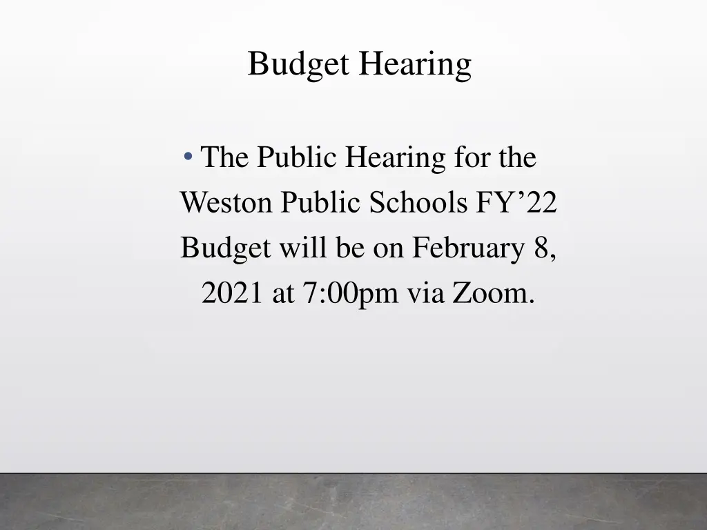 budget hearing