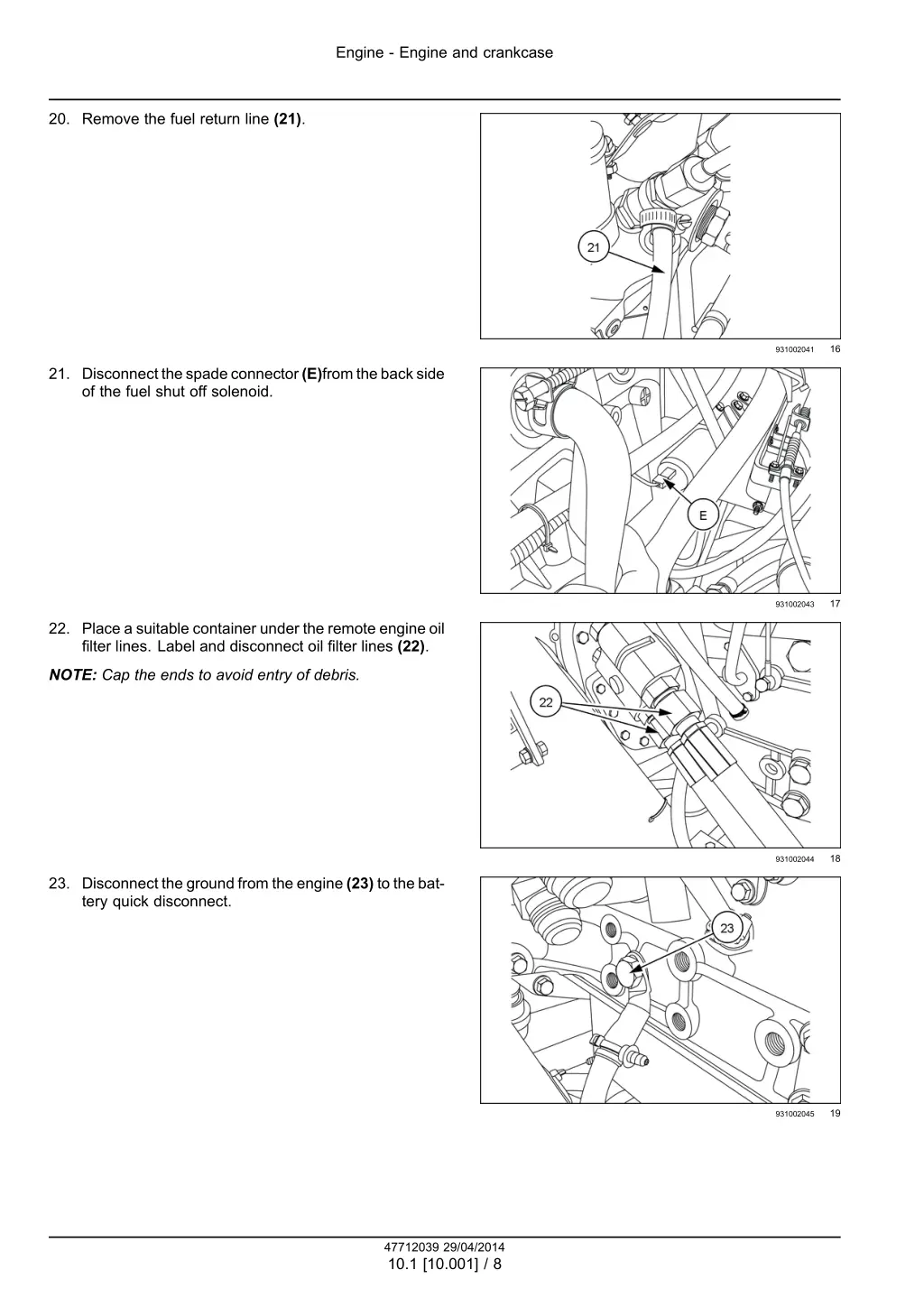 engine engine and crankcase 5