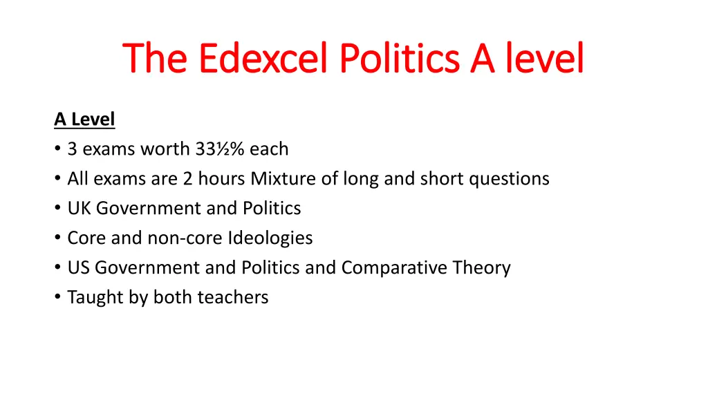 the edexcel politics a level the edexcel politics