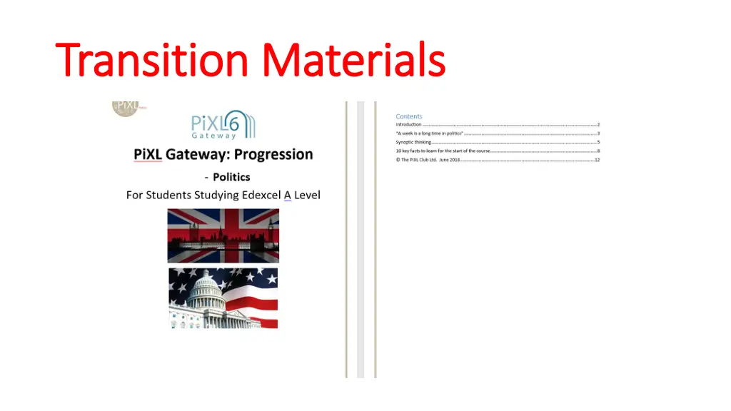 transition materials transition materials