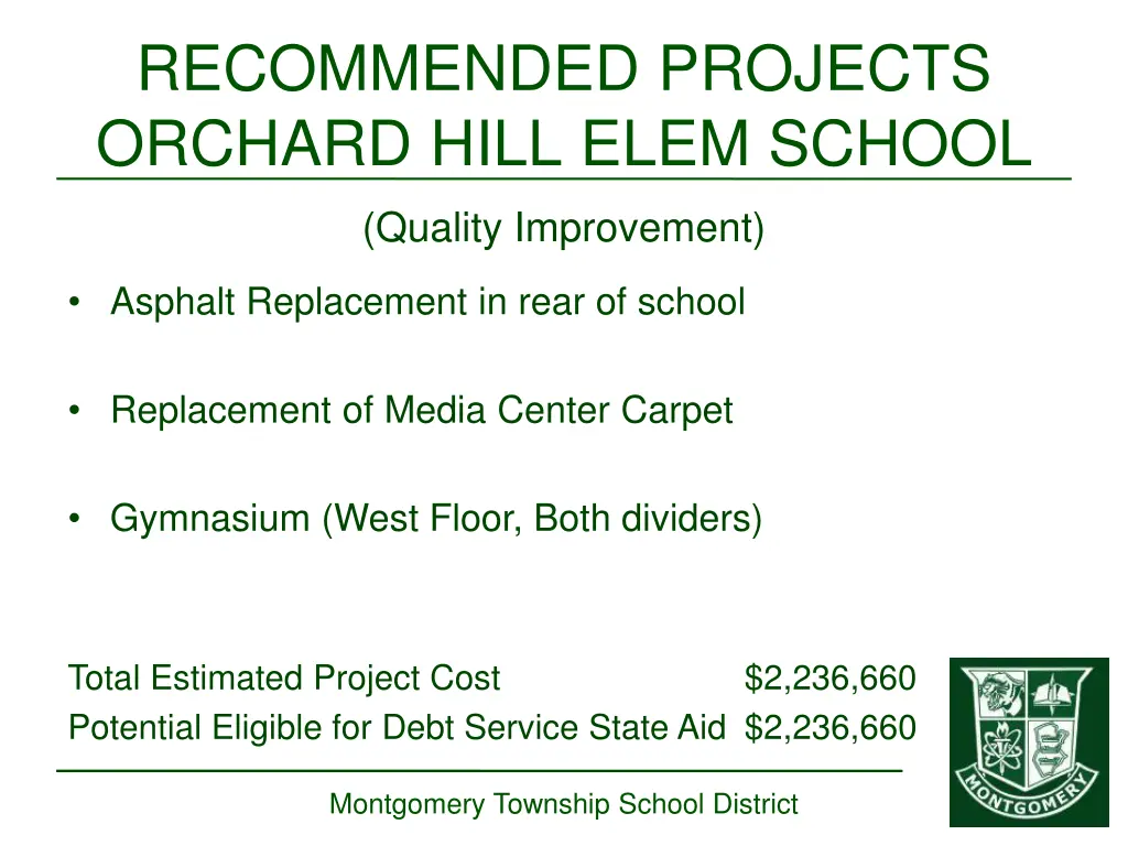 recommended projects orchard hill elem school 1