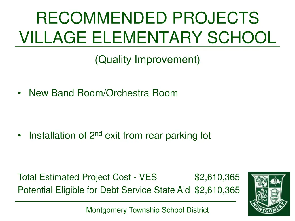 recommended projects village elementary school 1