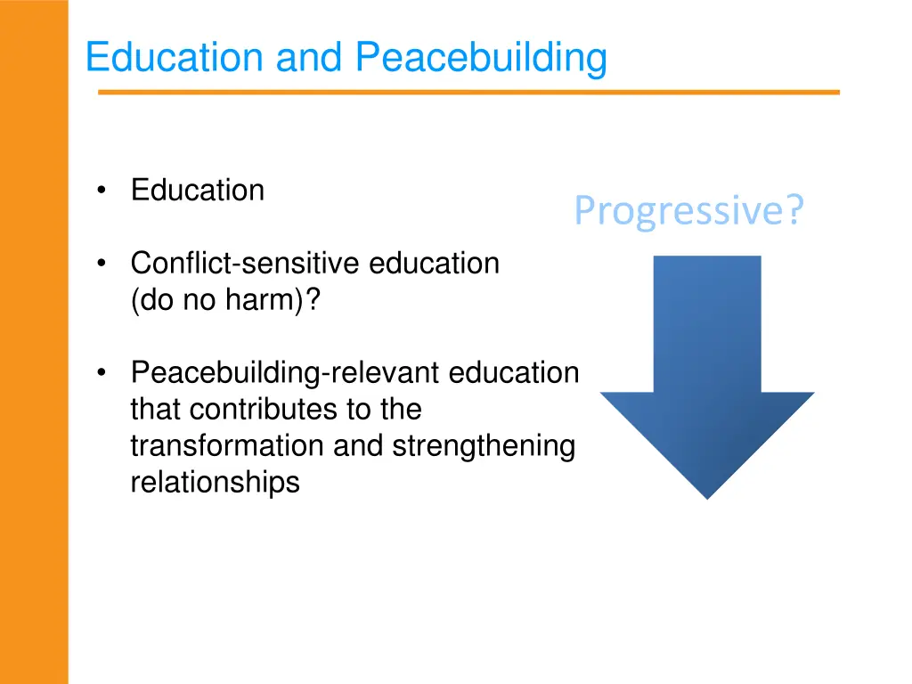 education and peacebuilding