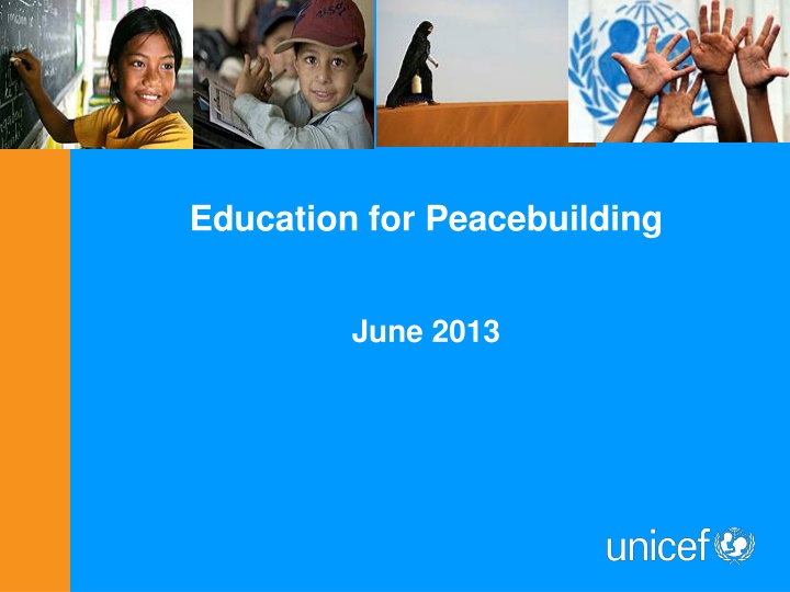 education for peacebuilding