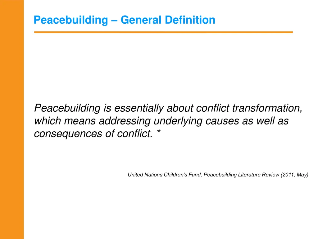 peacebuilding general definition