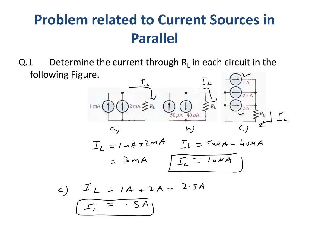 problem related to current sources in parallel