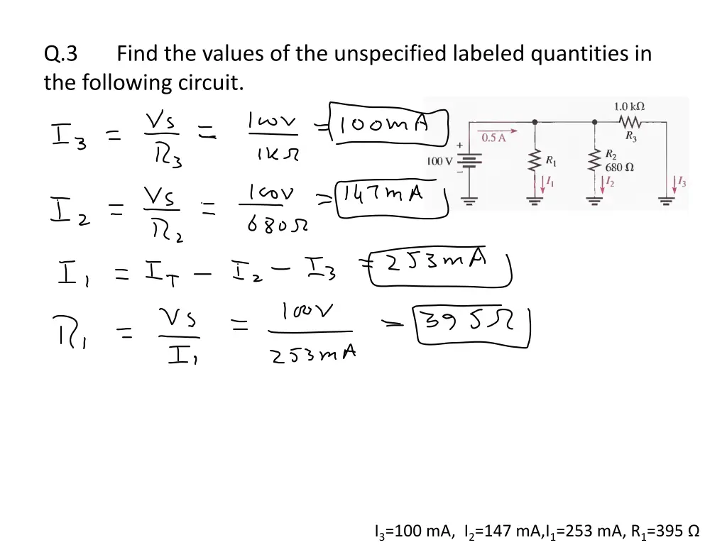 q 3 the following circuit