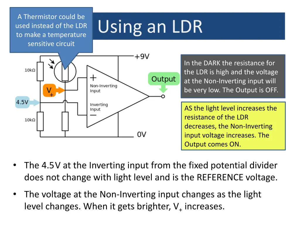 a thermistor could be used instead