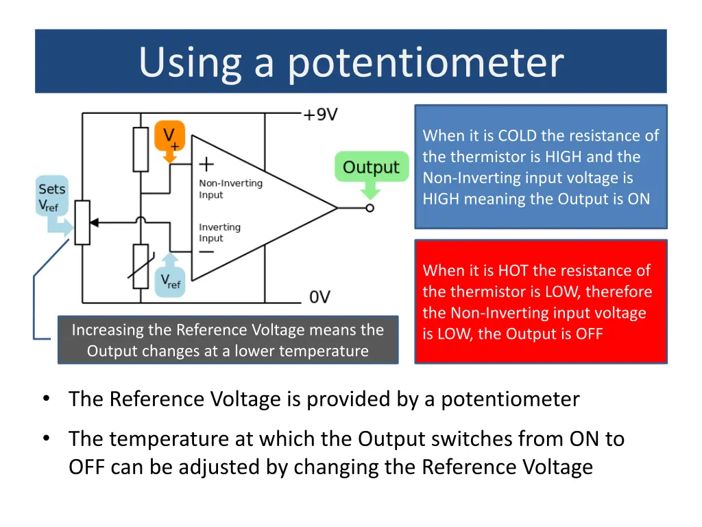 using a potentiometer