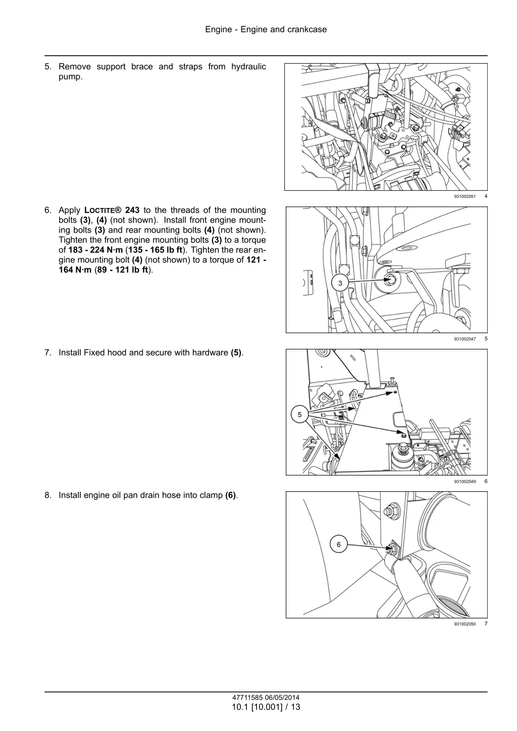 engine engine and crankcase 10